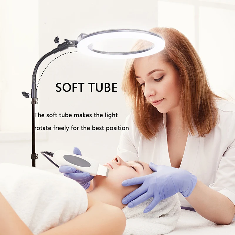 Светодиодный кольцевой светильник 14 дюймов для селфи лампа с регулируемой
