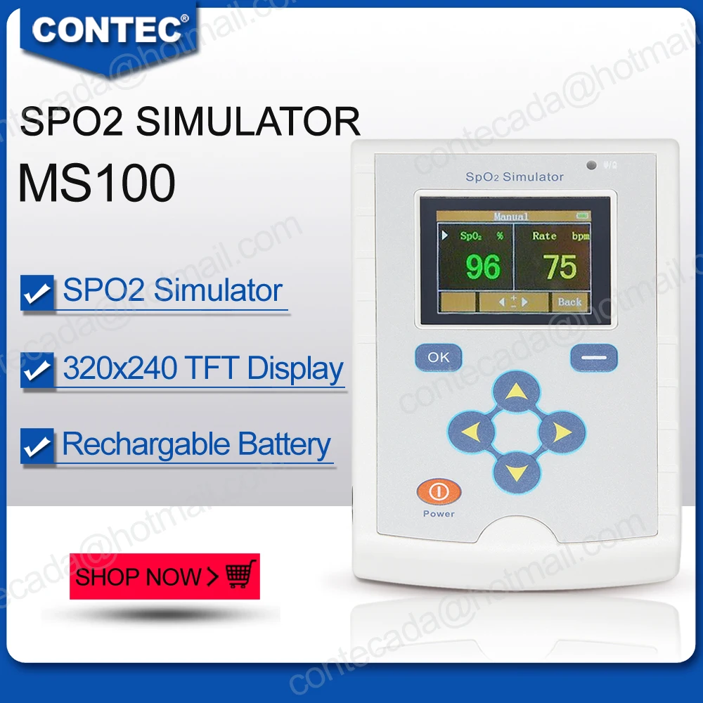 CONTEC MS100 SpO2 симулятор Пульсоксиметр точность насыщения кислородом моделирование |