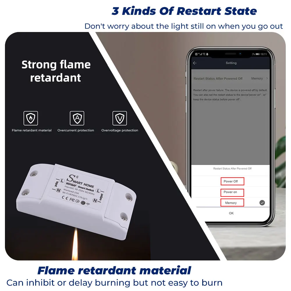 SMATRUL Wi-Fi переключатель светильник RF 433 МГц настенный Панель &quotсделай сам&quot Smart Home