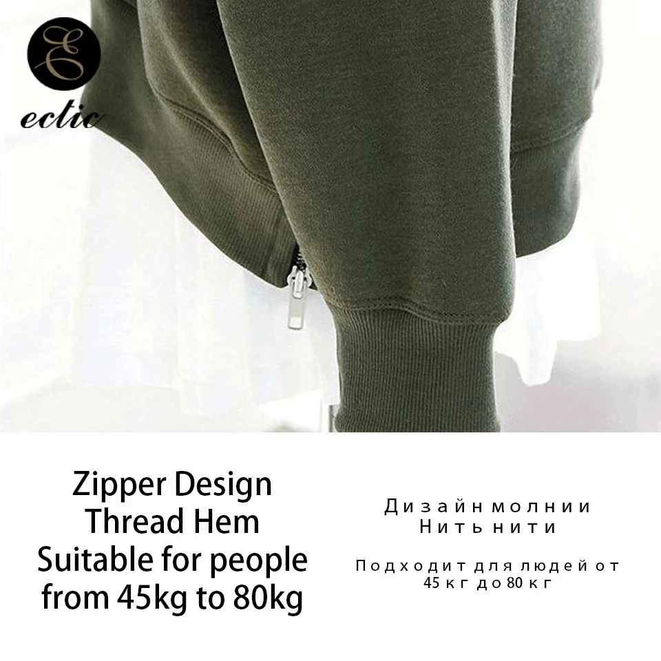 Зимнее Полувер Зеленый Толстый Теплый Свитшот Спортивная Кофта Женщина Молния