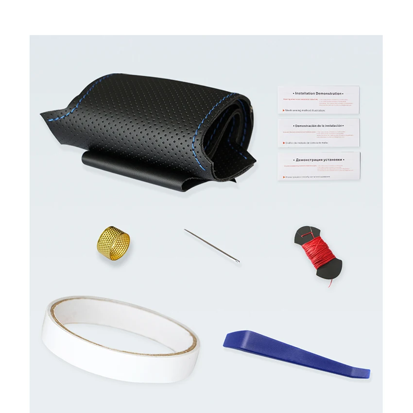 Черная искусственная кожа PU чехол рулевого колеса автомобиля для Hyundai Elantra 2001 2002