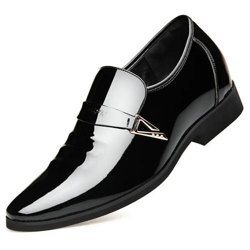 

New Men Dress Shoes Fashion Pointed Oxford Shoes Groom Wedding Shoes Men's business Formal wear leather shoes C21-48