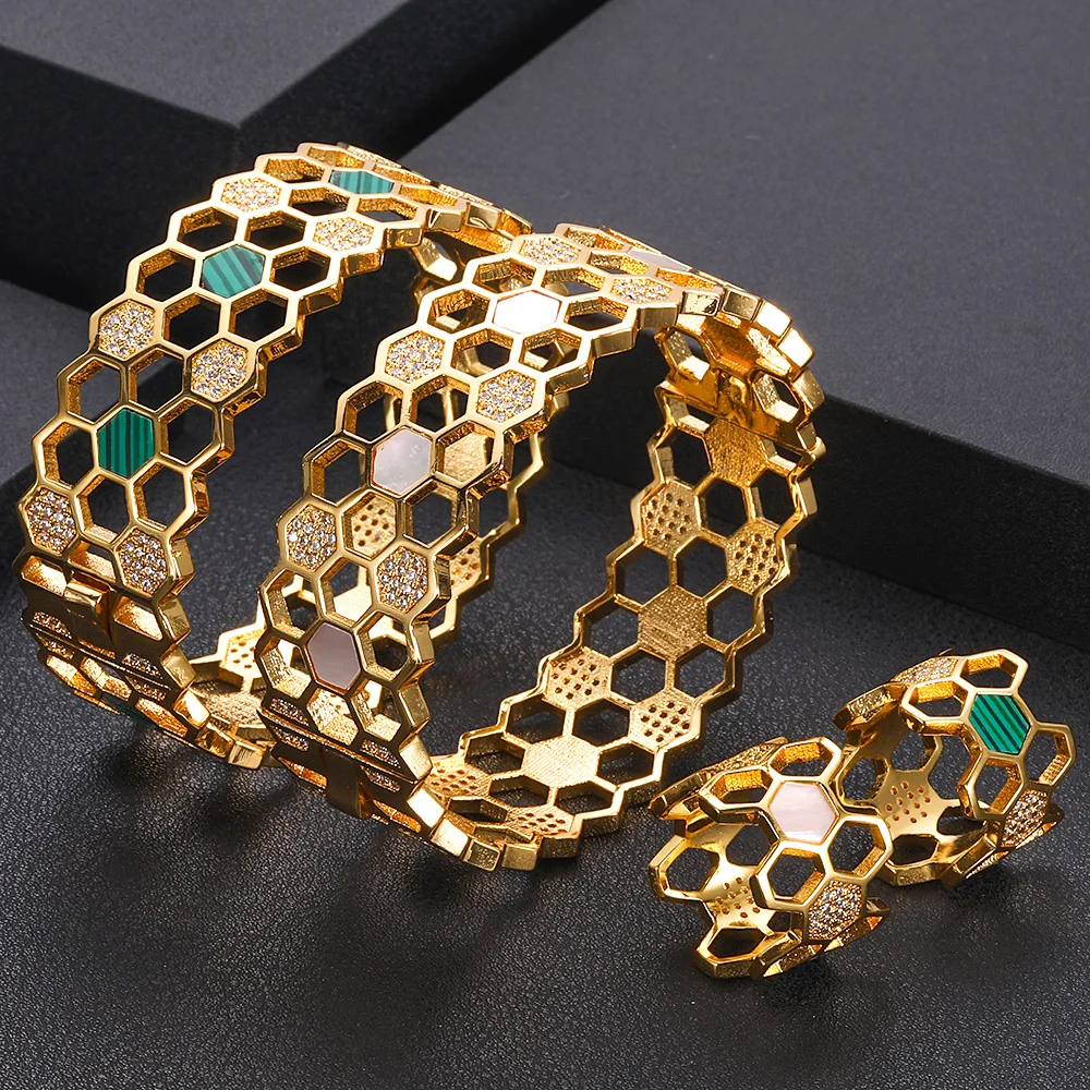 Руку люксовый уникальный в африканском стиле браслет кольцо Ювелирные наборы