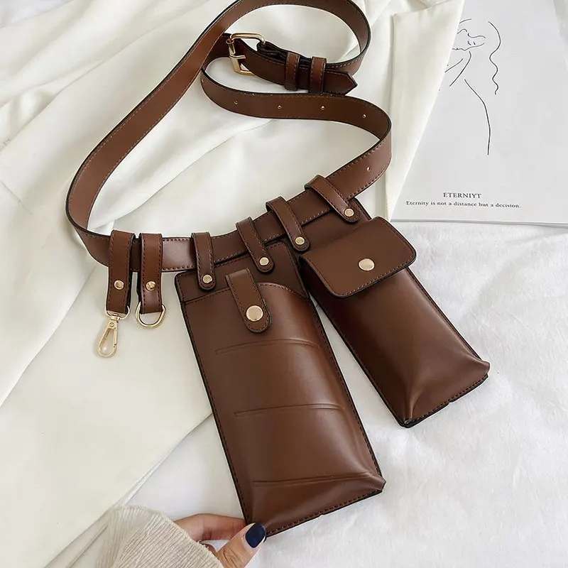

2020 new designer bag ladies small PU leather belt bag women fashion shoulder bag messenger bag women mobile phone bag chest bag