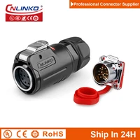 cnlinko lp24 12pin m24 aviation waterproof 10a signal power connector plug socket for visual security monitoring radio system