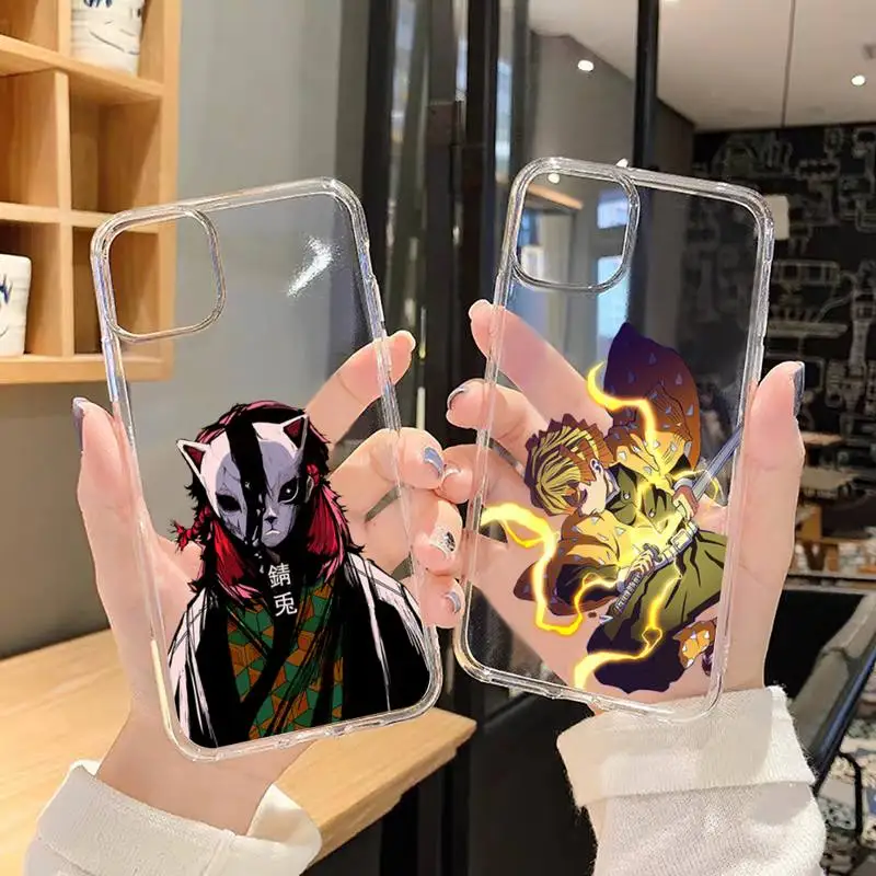 

Japan Demon Slayer Phone Case Transparent soft For iphone 5 5s 5c se 6 6s 7 8 11 12 plus mini x xs xr pro max