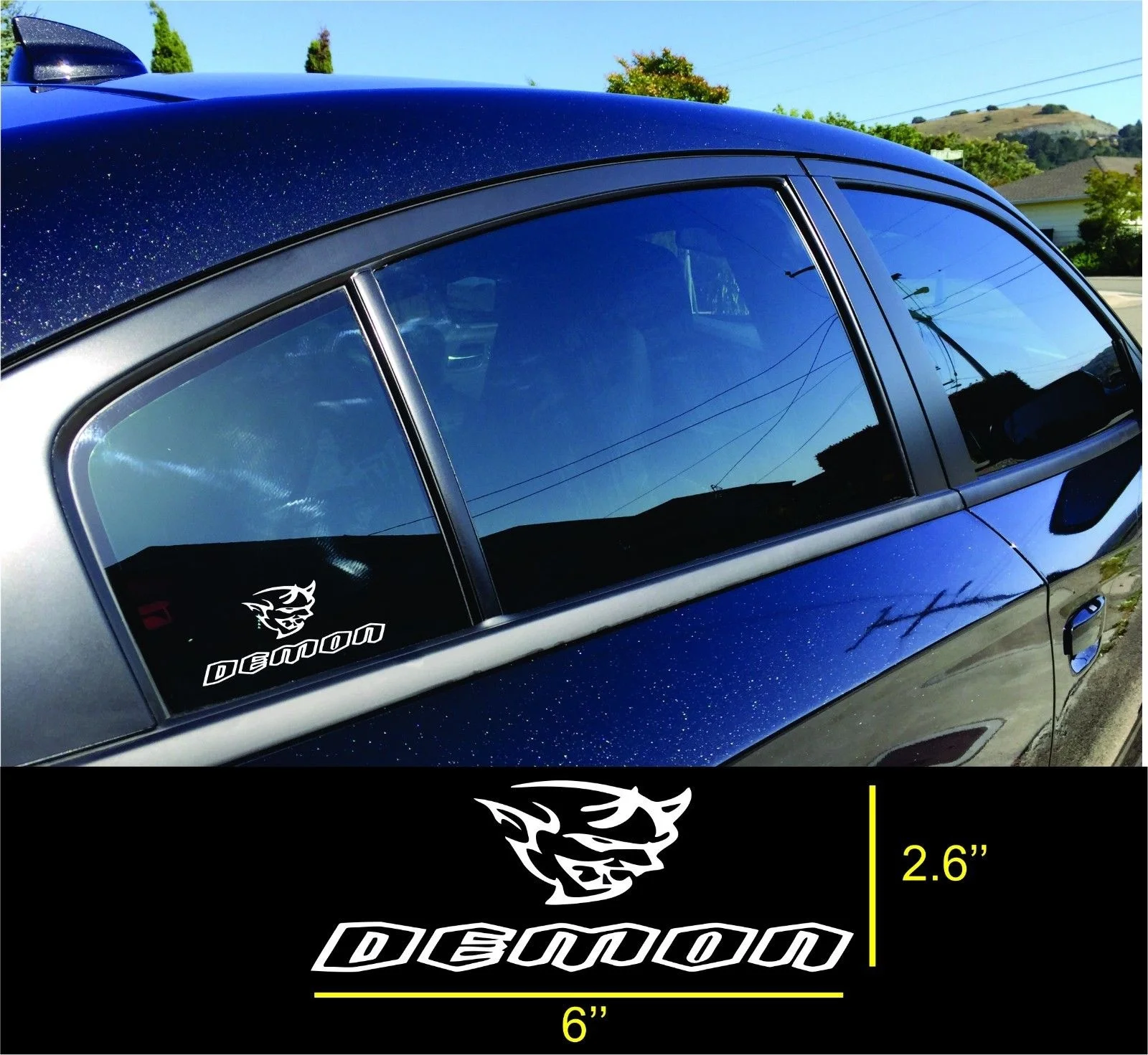 

Для (2 шт.) DODGE DEMON charger challenger hellcat виниловая наклейка на лобовое стекло