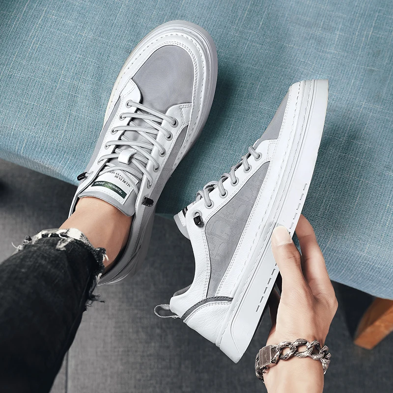 

Fashion Classic Low Top male Boat Shoes Premium Mesh And PU Men's Casual Lace Up Sneakers Comfortable Breathable Walking Shoes