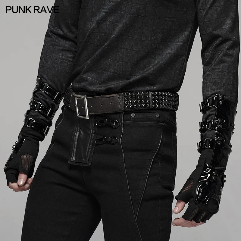 Мужские кожаные перчатки Панк-Рок Панк RAVE мужские мотоциклетные в стиле панк