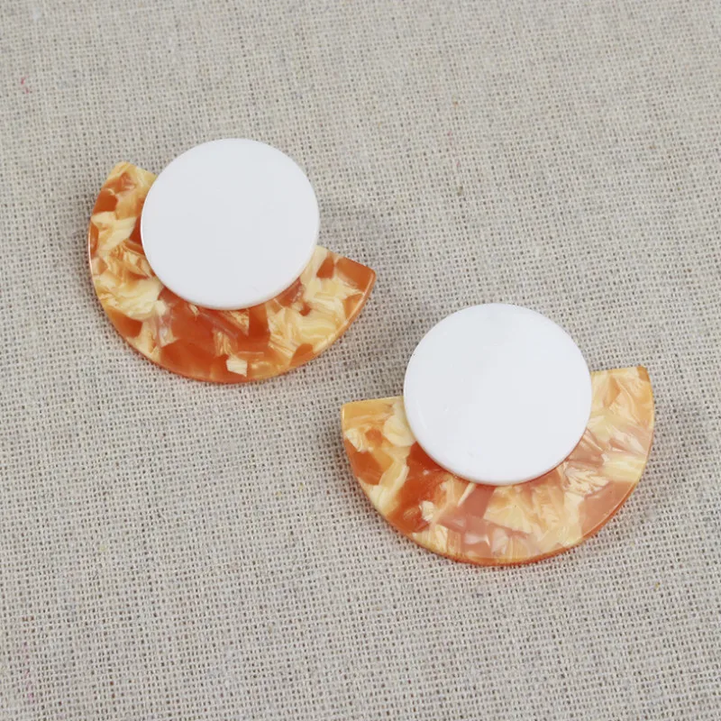 

Simple Temperament Acetate Plate Ear Studs Earrings Jewelry Accessories 2021