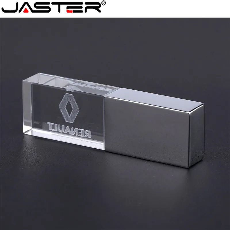 JASTER renault кристалл + металл USB флэш накопитель флешки 4 ГБ 8 16 32 64 128 Внешняя память stick