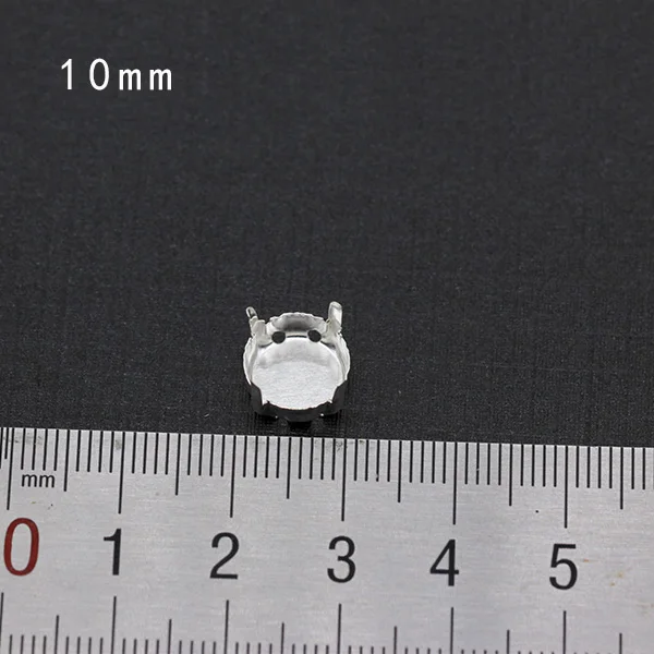 10mm round 30p пустая основа установка пришивные стразы граненые хрустальные драгоценности Посеребренные пустые коготь для камня аксессуары для одежды ссылка 1 - Цвет: 10mm round