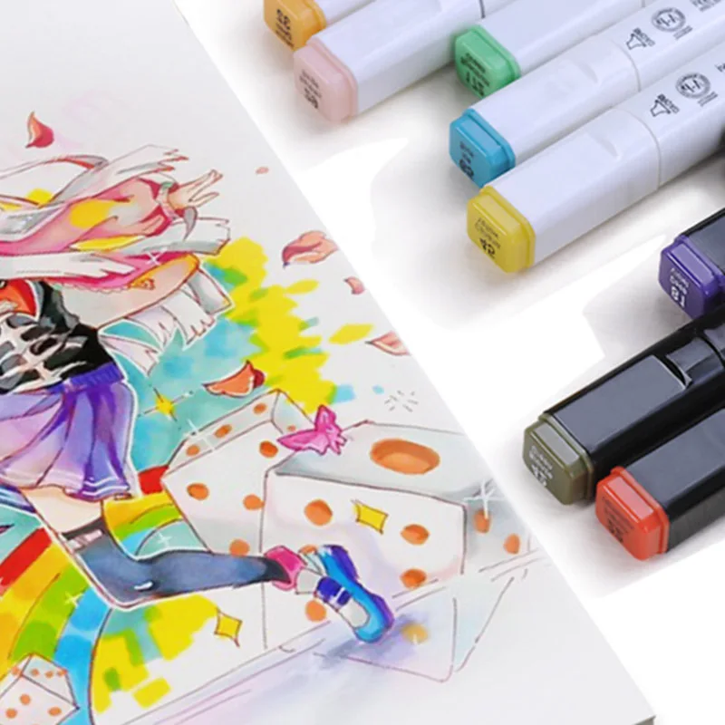 

30 Colors Artist Sketch 2 Head Marker Set for School Drawing Sketching AS99