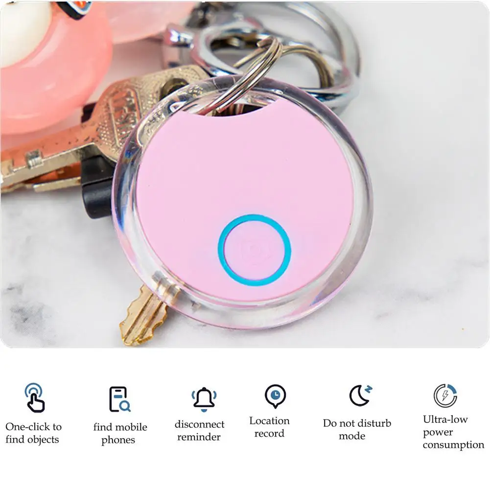 For Bluetooth Anti-Lost Locator Tracking Location Object Finder Crystal Round Smart Anti-lost | Электроника