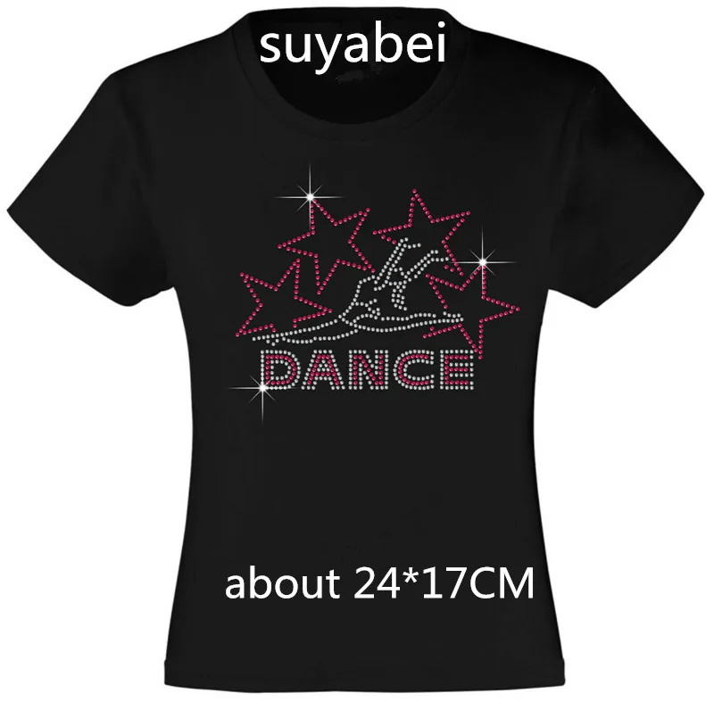2pc/lot Dance with Star hot fix rhinestone sticker iron on applique patches designs transfer fixing rhinestones | Дом и сад