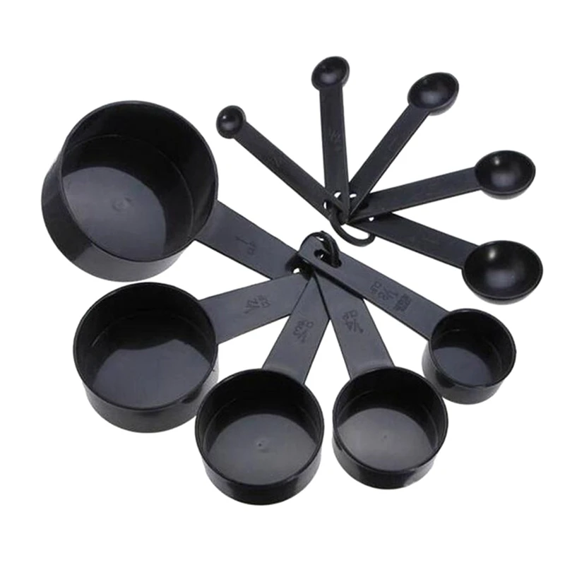Черные Пластиковые мерные чашки мерная ложка сделай сам для выпечки торта