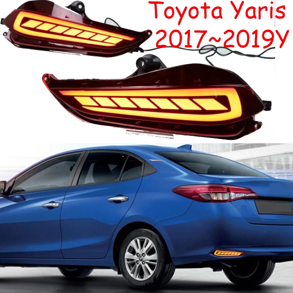 Автомобильный бампер головной светильник Yaris Дневной 2017 ~ 2019y туман светодиодный