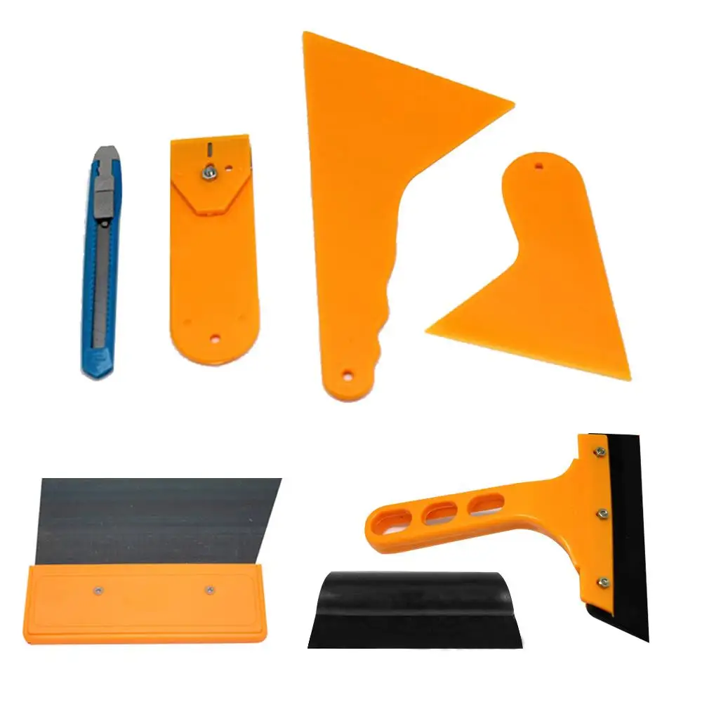 

Sealant Scraper Orange Plastic + Metal Outdoor Auto Hand Tool Indoor Car Film Wrap Glass Cement Scraper Repair Scraper