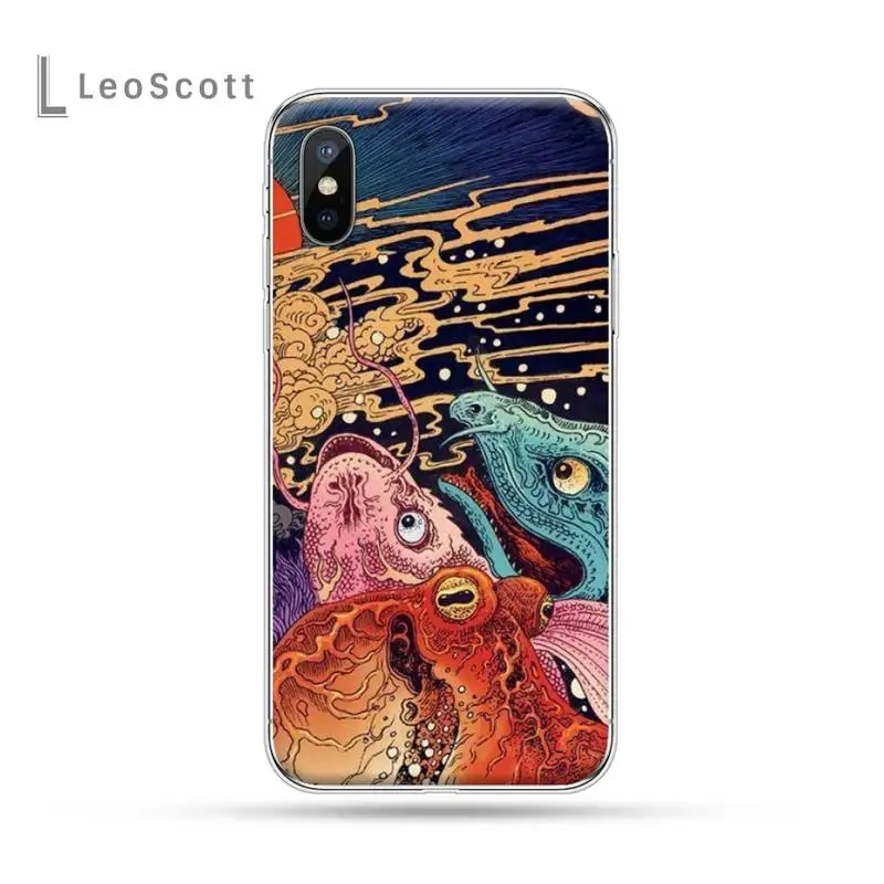 

Japanese style Art Japan fashion pattern luxury Anti-fall Phone Case for iPhone 11 12 pro XS MAX 8 7 6 6S Plus X 5S SE 2020 XR