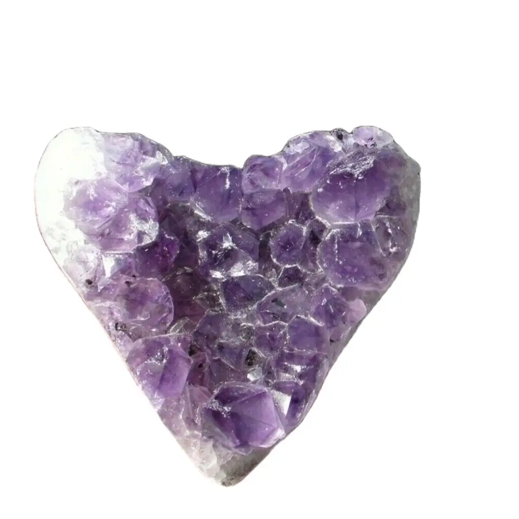 Аметист кристалл кварца в форме сердца Бразилия натуральный пурпурный кварц кластера 1 шт.