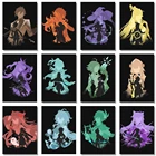 Genshin impact-Аниме игра Холст Картина аниме иероглиф стена художественные плакаты и принты для семьи гостиной декоративные фрески