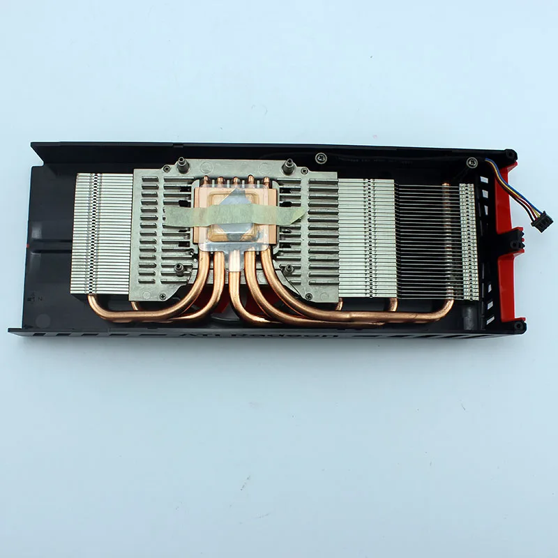 

HD5850 5870 video card fan copper bottom 5 heat pipe 53 hole distance video card radiator