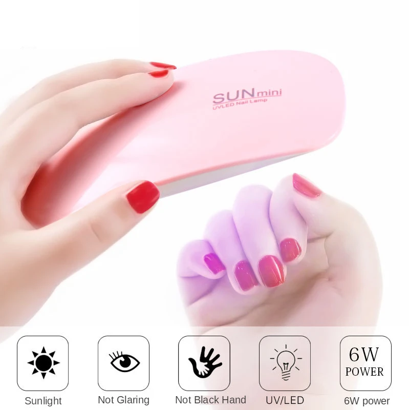 

Portable Nail Dryer 6W Mini UV LED Lamp Portable USB Cable Home Use Lamp for Drying Nails UV Gel Manicure Tool Nail Art Tools