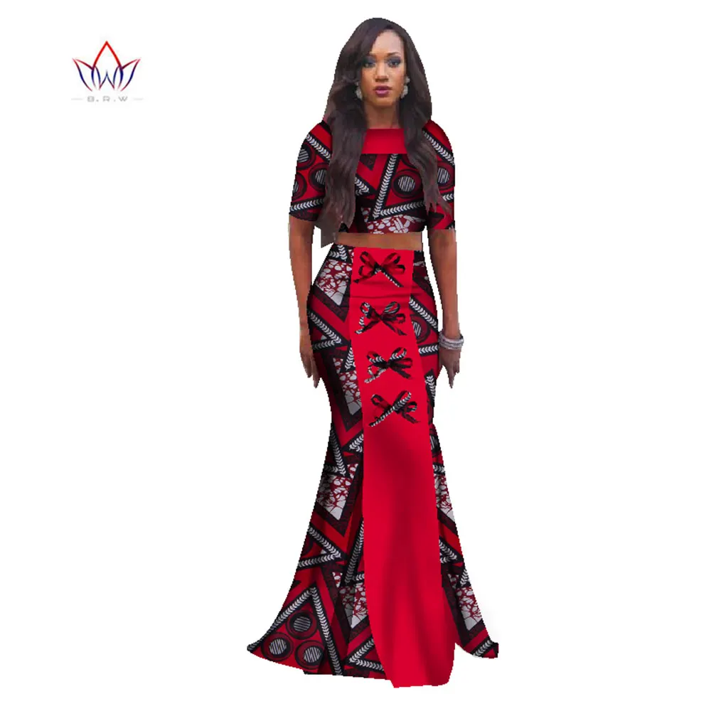 Африканская одежда для женщин базин богатый Дашики Африканский 2 штуки длинный