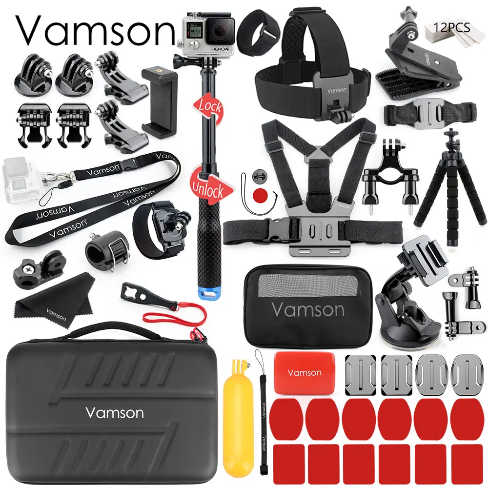 VS81C Vamson для Go pro Аксессуары для Gopro Hero 7 6 5 4 черный селфи белый штатив для DJI OSMO действие для Xiaomi yi 4K VS81 - Цвет: VS81C