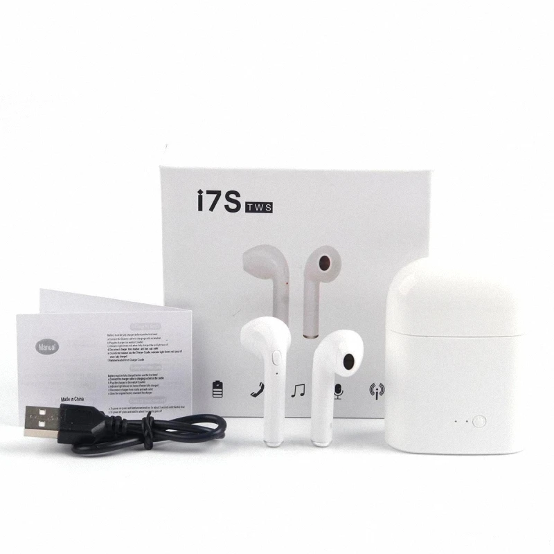 TWS True Blue Earbud стерео беспроводные наушники tws i7 MIC спортивные синие | Электроника