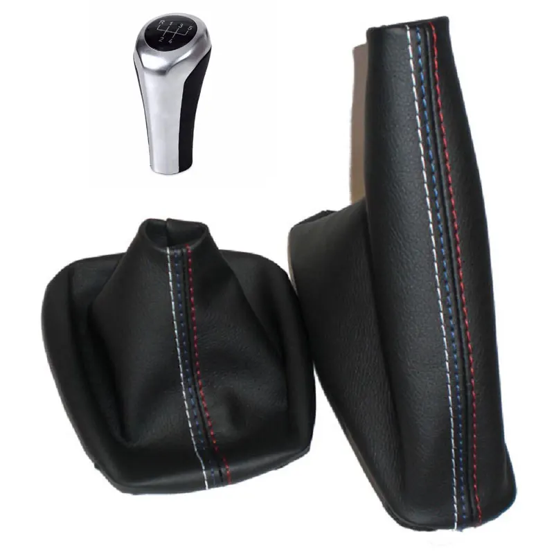 

5 Speed 6 Gear Manual Shift Knob With Real Leather Handbrake Gaiter Shift Boot For BMW 3 Series E36 E46 M3