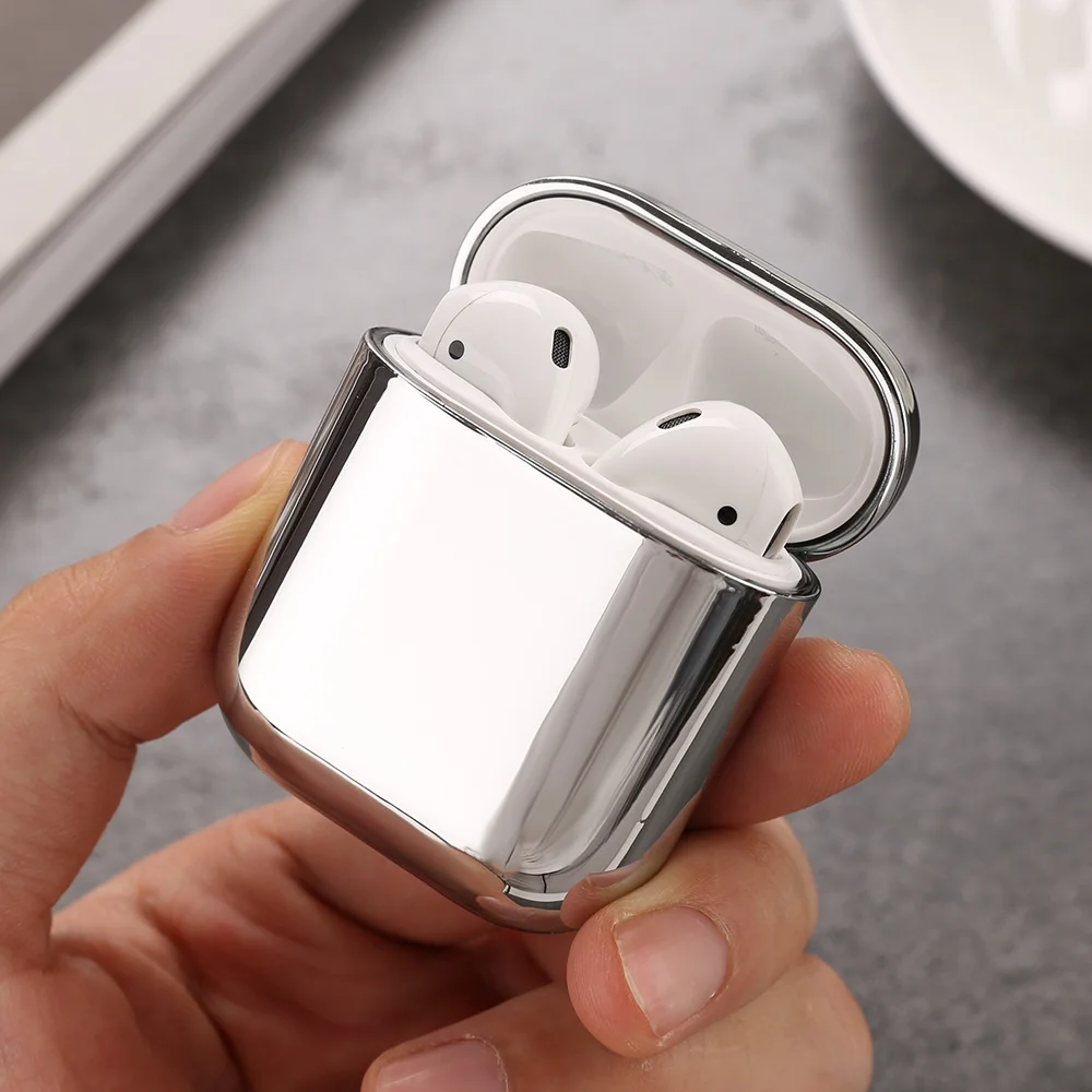 

Gold Silver Red Root Phone Case For Airpods 1 2 Hard Plating Protective Cap Skin For Airpods 1 2 Loading Box Accessories