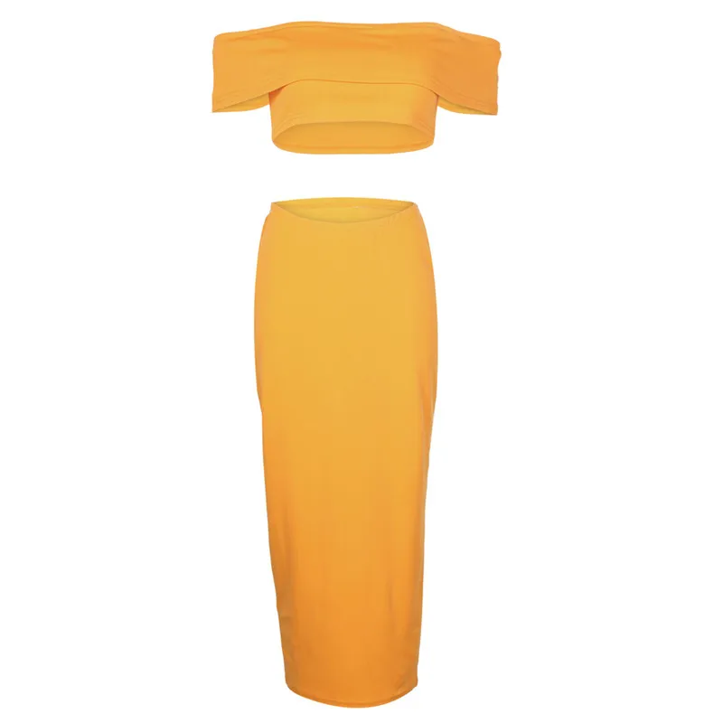 Женский летний комплект без бретелек привлекательная длинная юбка с вырезом