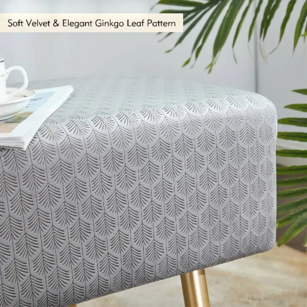 [США в наличии] 45 7 дюймовая бархатная прямоугольная скамейка для ног подставка