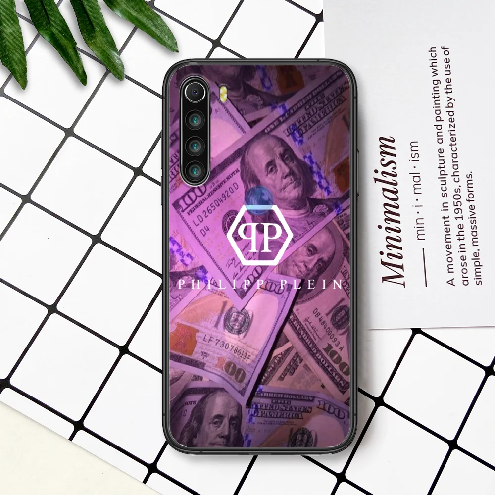 

QP Luxury Brand Philipp Phone Case For Xiaomi Redmi Note 7 8 8T 9 9S 4X 7 7A 9A K30 Pro Ultra black Back Fashion Shell Luxury
