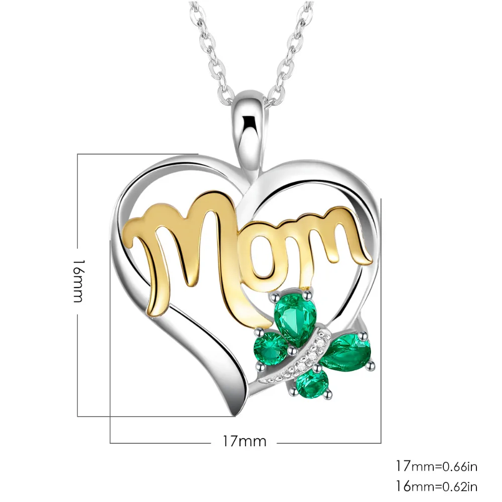 Ожерелье из серебра 925 пробы с надписью Mom | Украшения и аксессуары