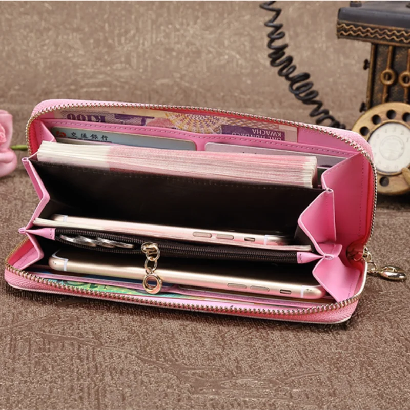 

Custom Two Photos Wallet Women Men Engrave DIY Photo Long Zipper Wallets Mother's Birthday Day Gift for Her Wedding Bridesmaid