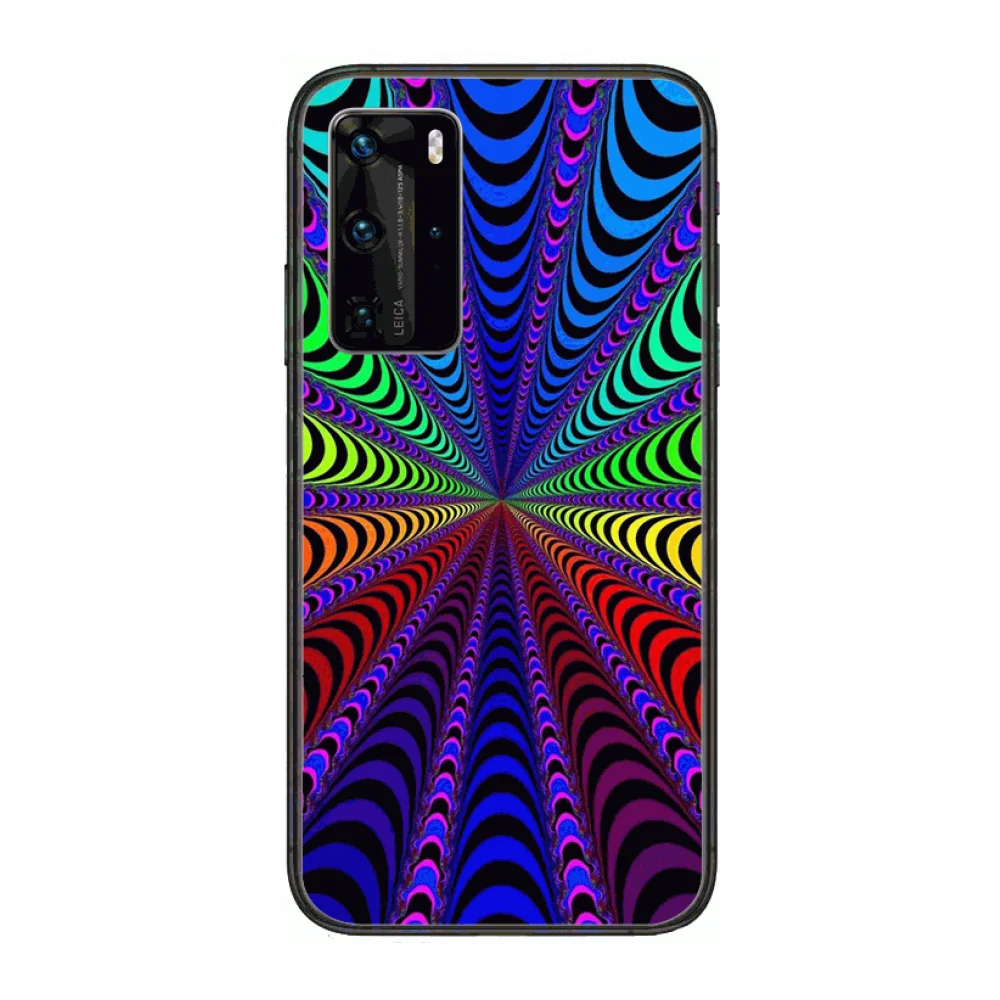 

Fashion Personality Shockproof Phone Case For Huawei P 40 30 20 10 Lite Smart Z Pro Black Etui Coque Painting Hoesjes comic fash