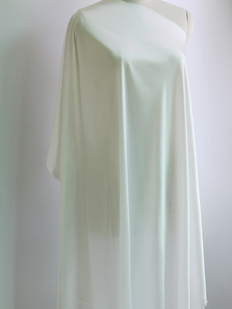 Атласная ткань из лайкры натуральный белый материал для свадебного платья