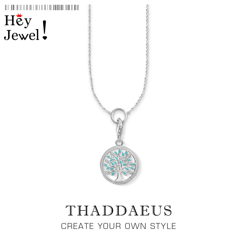 

Charm Necklace Blue Tree,2020 Autumn Brand Bohemia Fashion Jewelry Europe 925 Sterling Silver Symbol of Life Gift For Women