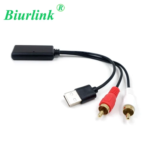 Biurlink Универсальный 2RCA USB автомобильный радиоприемник аудио музыкальный вход Bluetooth адаптер для Pioneer Nissan Toyota