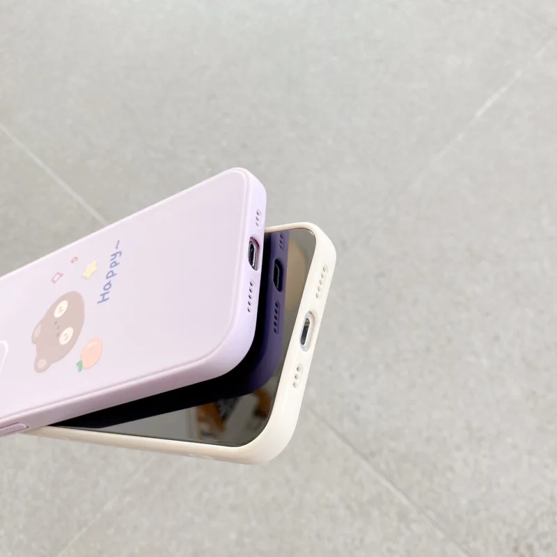 

sweet bear phone case cute protective cover silicone capa for iphone xs max 12 pro max mini 7 8 plus x xr 11 shell fundas