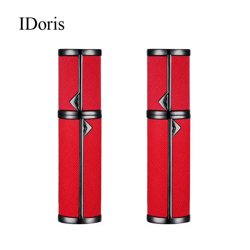 

IDoris 2PC 5ml Perfume Spray Bottle Portable Refillable Glass Bottle Empty Cosmetic Containers Travel Aluminum Perfume Atomizer