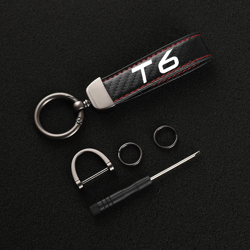 Высококачественный кожаный автомобильный брелок для ключей с поворотом на 360