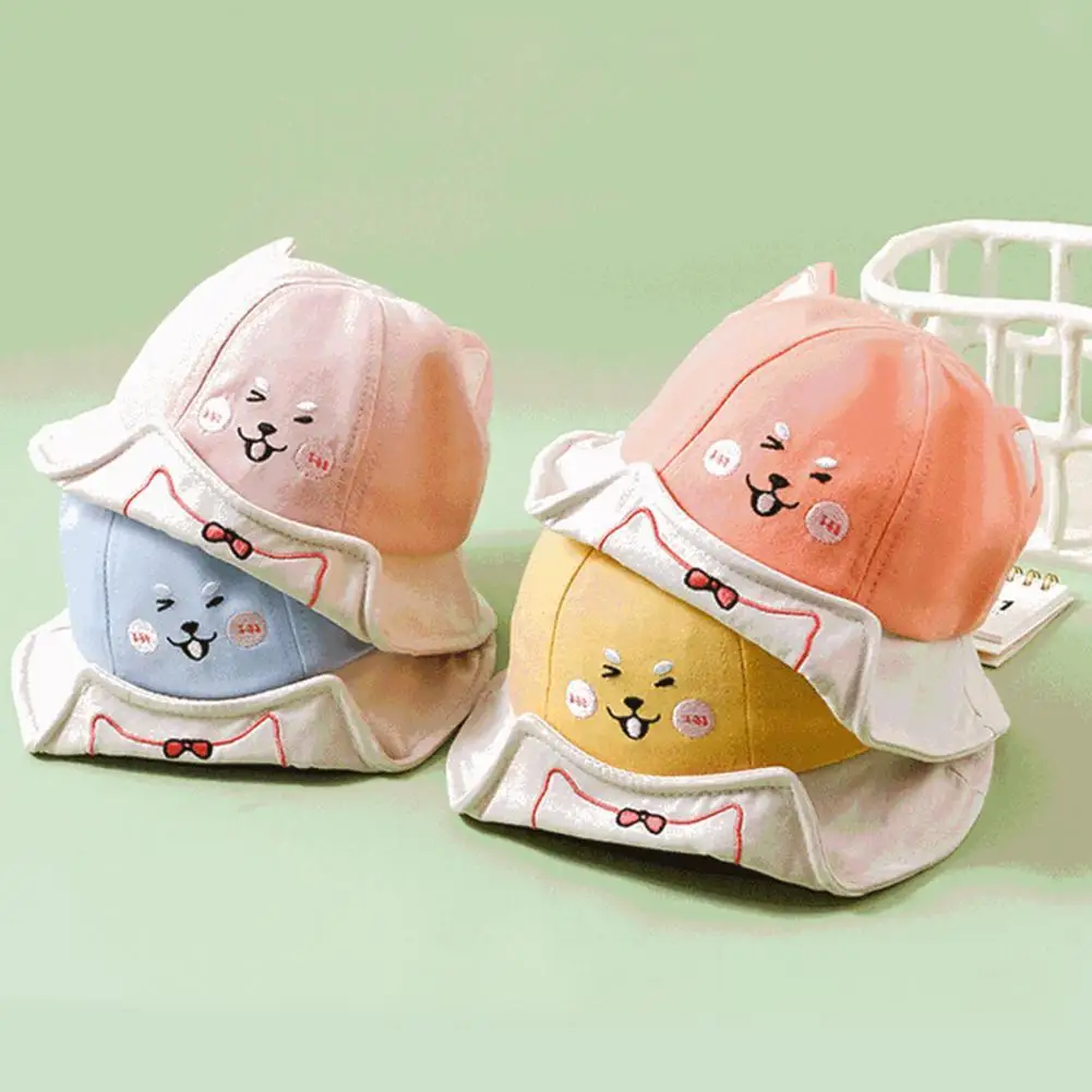 

Sun Hat Cartoon Bear Print Sun Protection Soft Baby Fisherman Hat for Outdoor