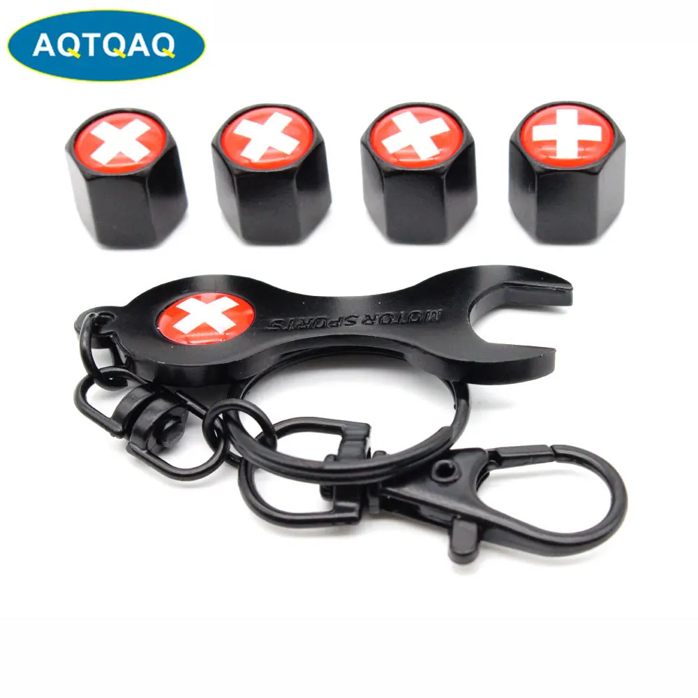 5 шт./компл. герб против кражи в швейцарском стиле с флагом колпачки воздушных