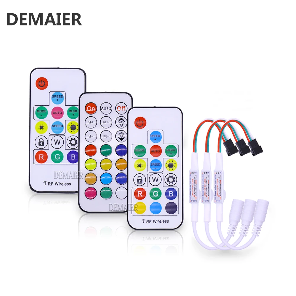 DC5 24V USB 3 RF 14key 17key 21key mini kleine led pixel streifen licht für WS2811 SK6812 WS2812B mit fernbedienung