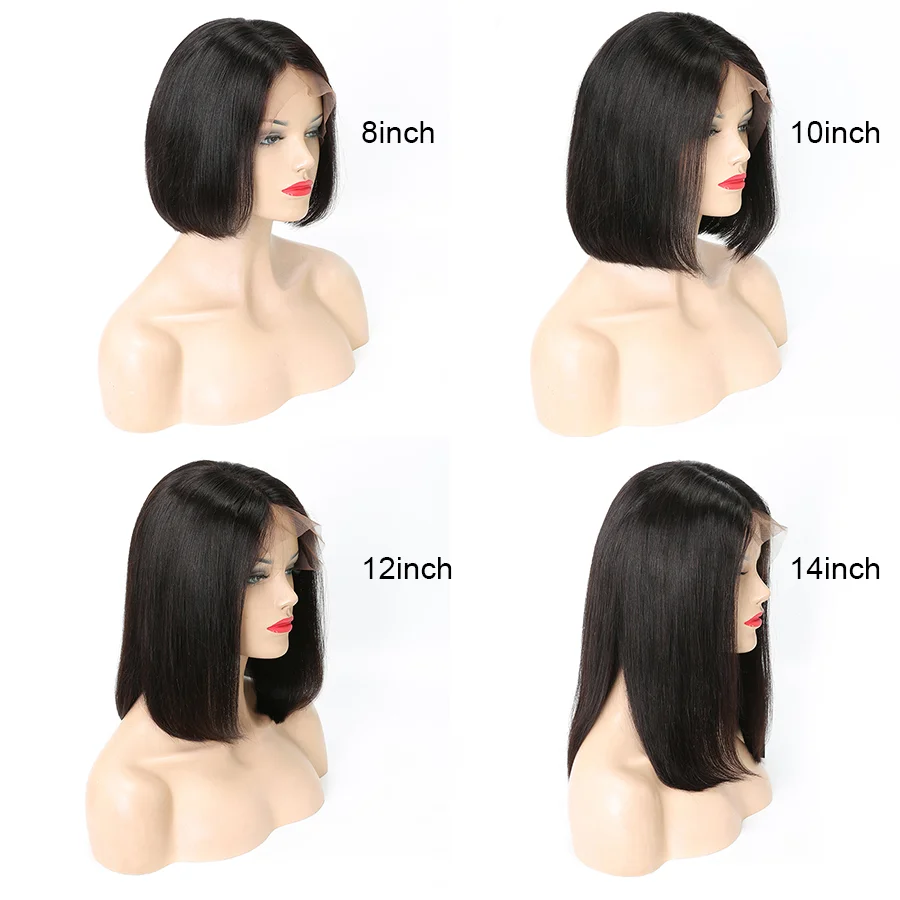 Beyo Straight Bob Closure Wig 4X4 Lace Short Human Hair Wigs For Women Pre Plucked Brazilian Remy | Шиньоны и парики
