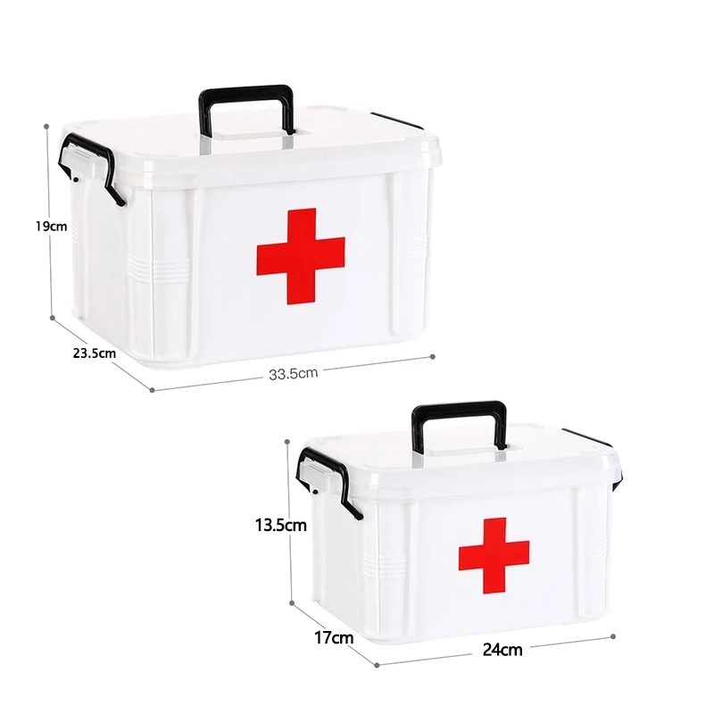 

Multifunctonal First Aid Kit Storage Box First Aid Kit Organizer With Handle Portable Kits Plastic Drug For Medical Kit