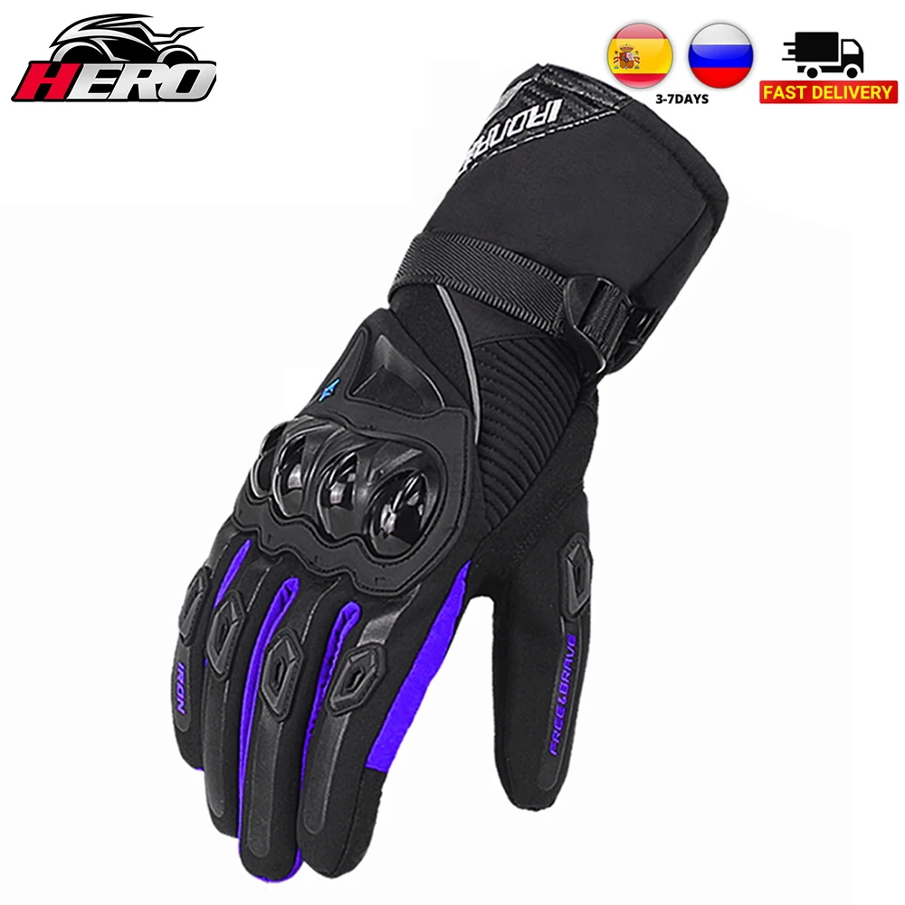 

Motorcycle Gloves Winter Motorcycle Gloves Touch Screen Motorcross Waterproof Windproof Protective Winter Gloves Men Guantes